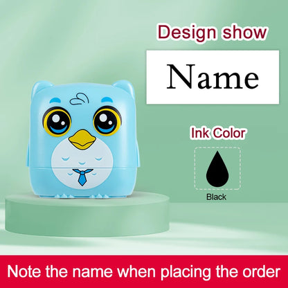 Kids Personalized Stamp - Custom Embossed Seal for School Projects, Travel-Friendly Gift Set with Storage Case & Unique Designs