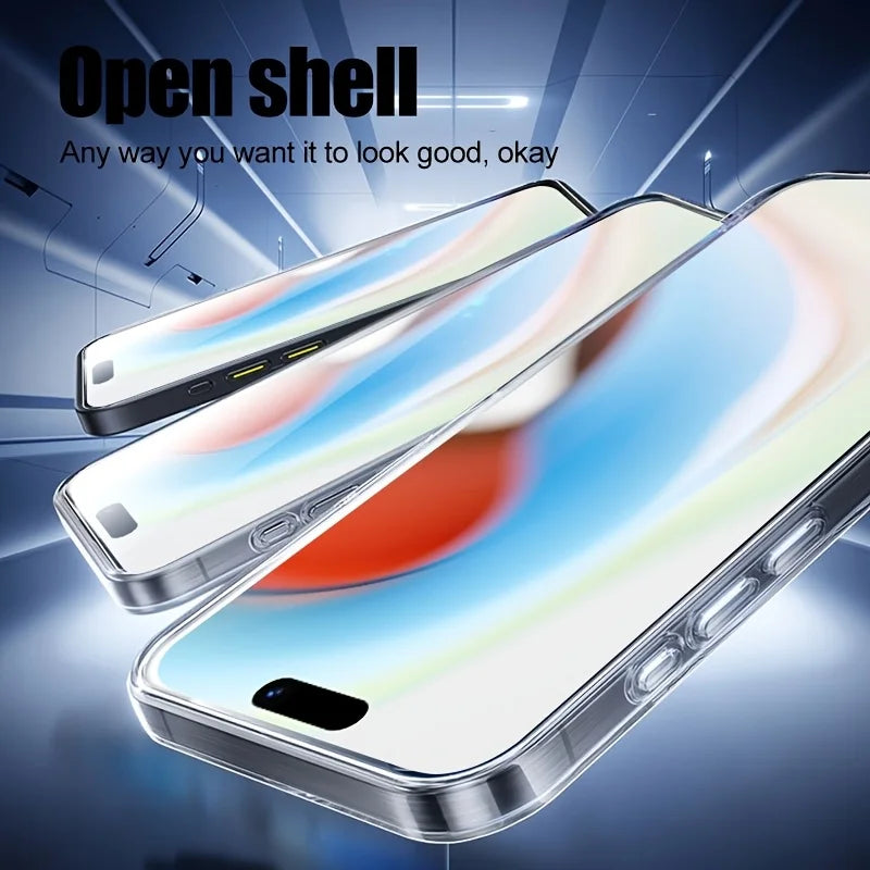 Tempered Glass Screen Protector For iPhone 16 15 14 13 12 11 17 18 Pro Max 16e Protective Film iPhone16 Pro Max XR X XS 7 8 Plus