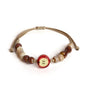 Handmade Apple Ceramic Bracelet Adjustable Woven Cord Cute Cartoon Style Jewelry for Gifts