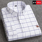 Casual cotton men's shirt slim fit horse logo bottom inch shirt Oxford spinning long sleeved striped shirt