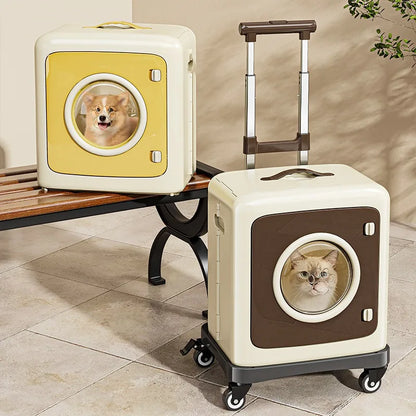 Pet Stroller for Small and Medium Dogs, Lightweight Foldable Travel Carrier, Anti-Stress Airline Approved Crate, Telescopic Suit