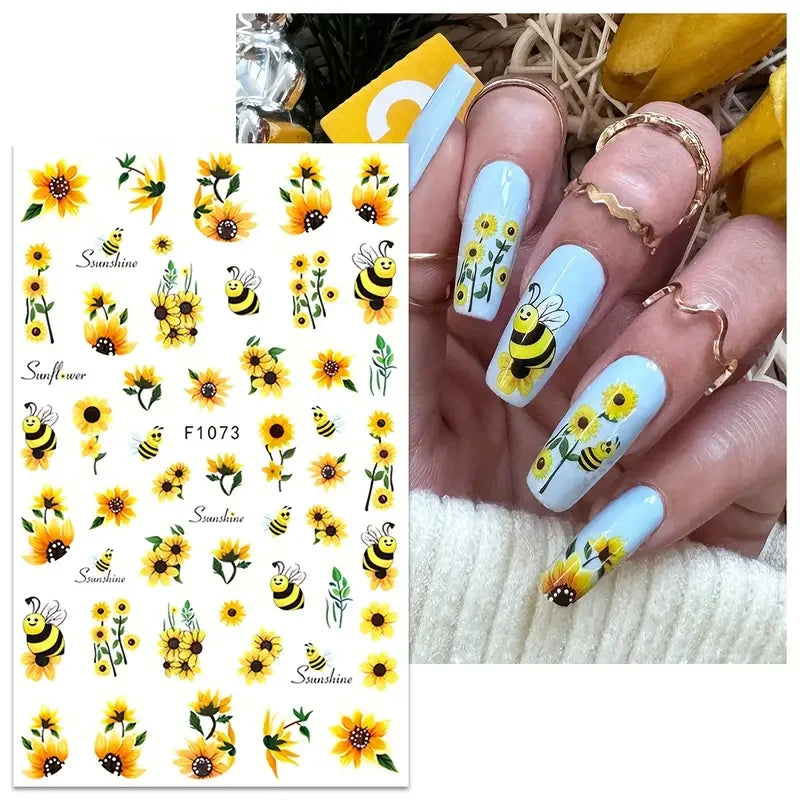 1PCS Marbled Nail Sticker 3D Abstract Lines Sticker Nail Art Supplies Nail Decals Y2K Laser Butterfly Ladies Nail Art Decoration