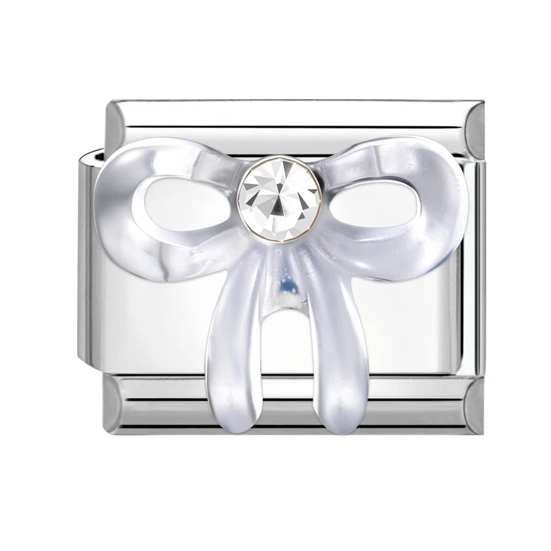 Fashion Heart Bow Knot Butterfly Star Rose Flowers Italian Charm Links Fit 9mm Stainless Steel Bracelet Women DIY Making Gift