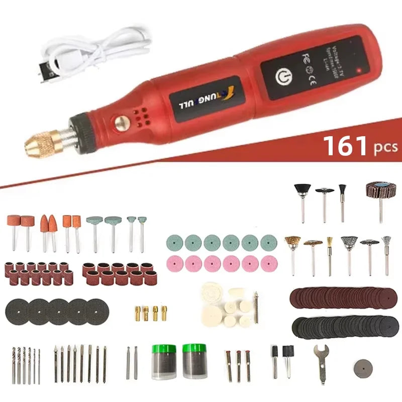 USB Rechargeable Cordless Engraving Pen Wireless Rotary Tool Portable Handheld Precision Engraver for Jewelry Glass DIY Craft