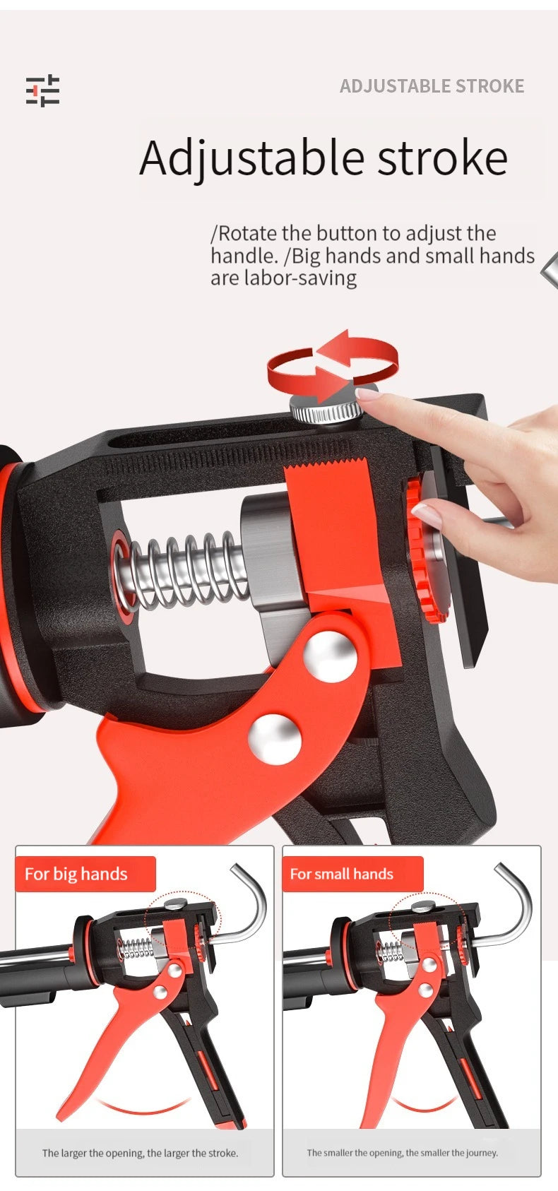 High Quality Glass Glue Gun Manual Universal 360 ° Rotatable Glue Gun Labor-saving Household Sealing Tool Structural Glue Gun