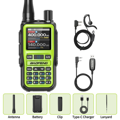 BAOFENG UV-5R Mini Walkie Talkie Air Band Bluetooth Programming Wireless Copy Frequency 999CH Full Band Long Range Two Way Radio