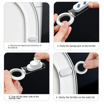Multifunction Toilet Lid Lifter Handle Pot Seat Lifter Avoid Touching Toilet Lid Fashionable Ring Seat Lifter For WC Accessories