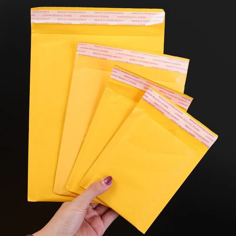 10-50Pack Kraft Bubble Mailers Self Adhesive Paper Envelopes Waterproof Cushioned Padded Foam Shipping Bags for Packaging