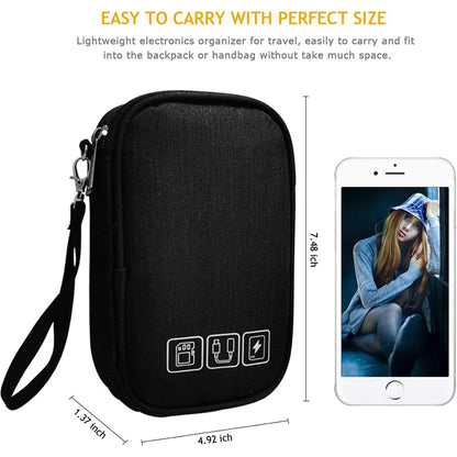 Organizer Bag Cable Organizer Travel Cord Organizer Case Pouch Portable Carrying Case For Charger Hard Drive Earphone USB Card
