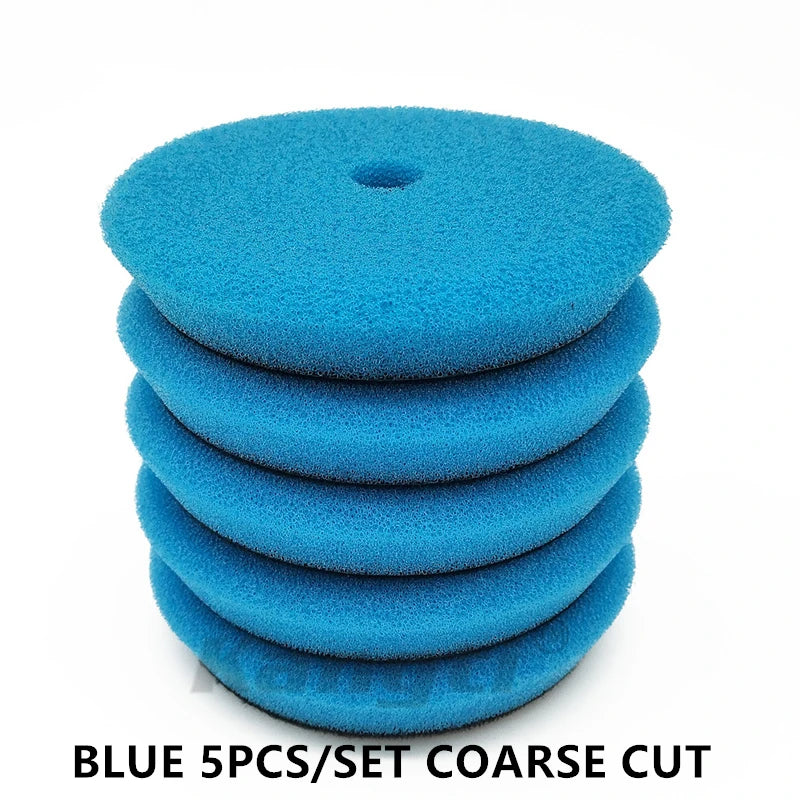 Kangti Car Polishing Pad Kit 3 Inch Self-Adhesive Buffing Wheel Car Detailing Waxing Sponge Pads Auto Care Cleaning Tool
