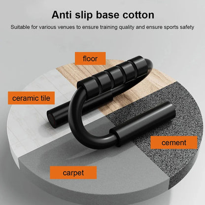 S-Type Push Up Support Anti-Skid Foam Handle Thickened Steel Pipe Household Fitness Equipment Pectoral Muscle Training Equipment