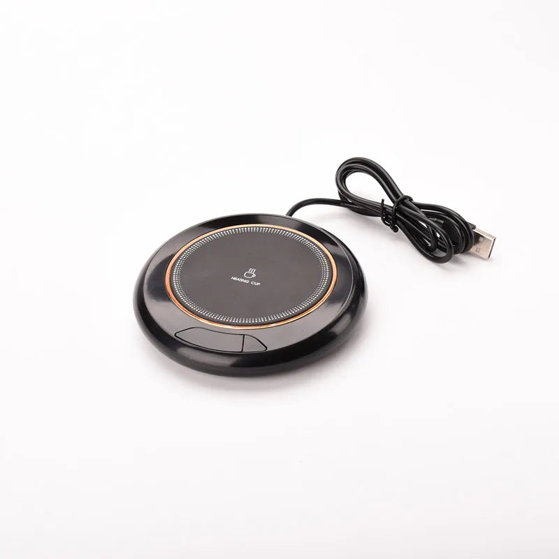USB Thermostatic Heating Coaster for Home 3-Speed Adjustable Constant Temperature 55-65-75 Degrees Cappuccino Warmer