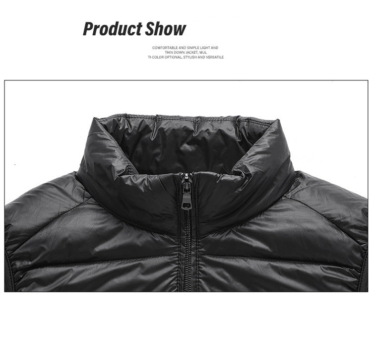 Men's Sleeveless Puffer Jacket 2023 New Autumn Spring Lightweight Water-Resistant Packable Men Down Vest Coat
