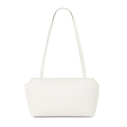 Luxury Women's Genuine Cowhide Leather Mini Shoulder Tote Bag Pebbled Leather Long Strap Underarm Handbag Minimalist Daily Purse