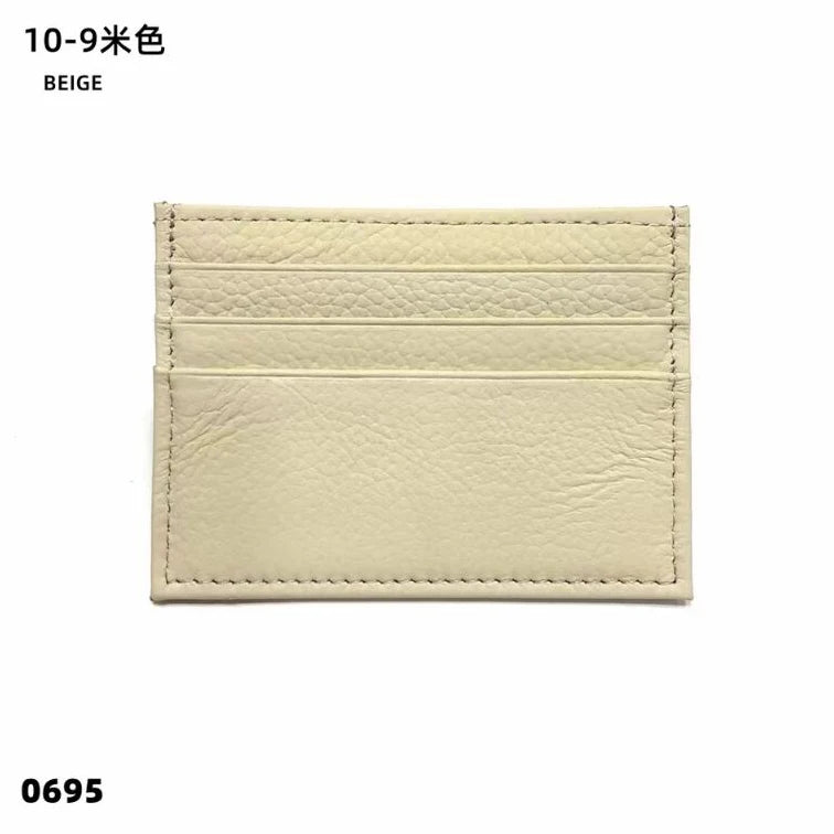 Custom Company Logo Cowhide Card Holder Woman Man Fashion Slim Mini Card Bag Genuine Leather Engrave Name Luxury Casual Purse
