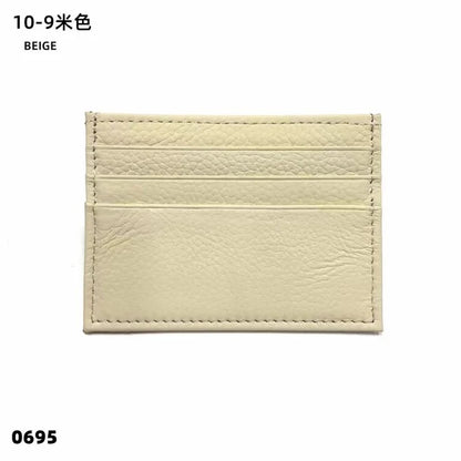 Custom Company Logo Cowhide Card Holder Woman Man Fashion Slim Mini Card Bag Genuine Leather Engrave Name Luxury Casual Purse