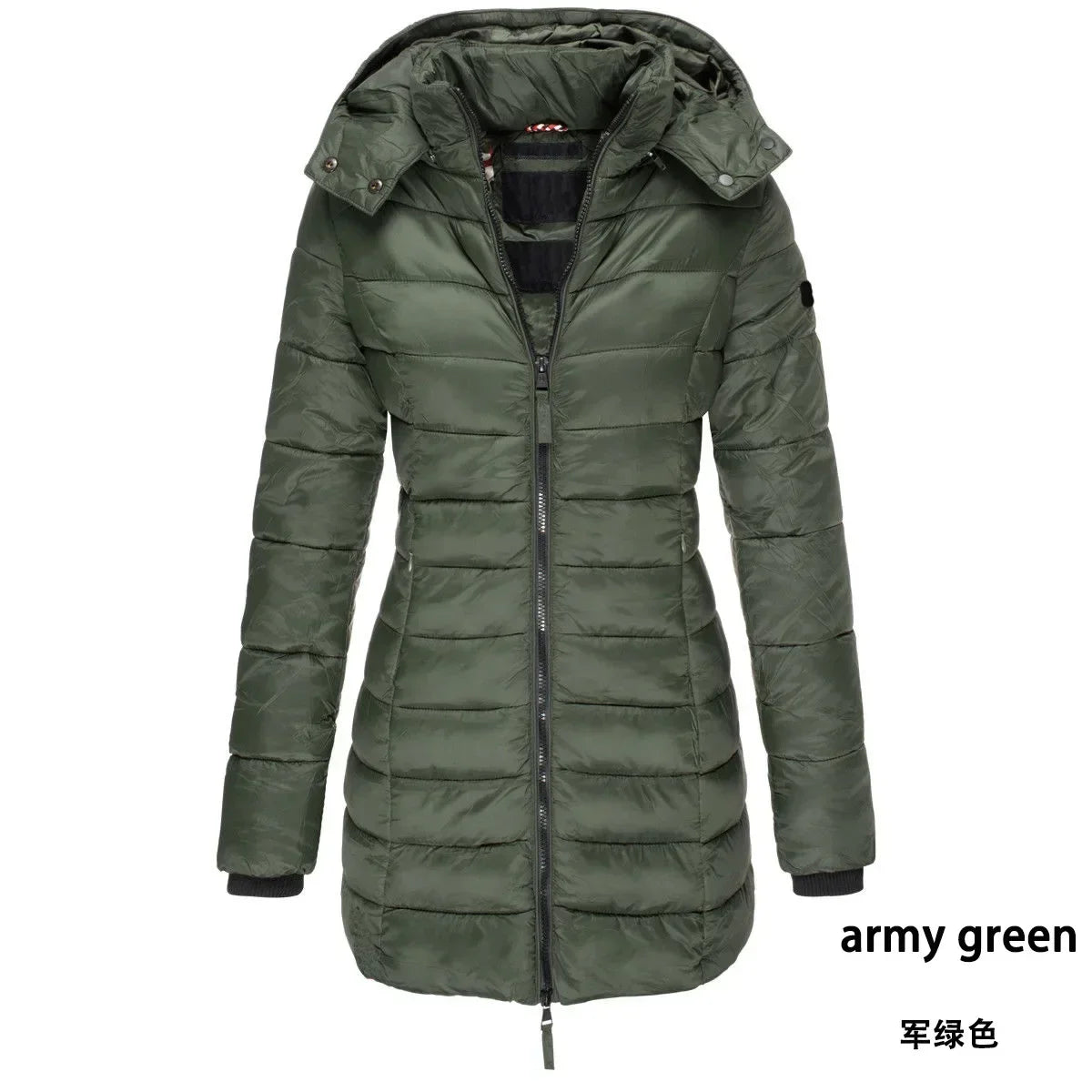 Winter Korean New Women's Cotton Padded Clothes Women's Medium Long Slim Cotton Padded Jacket Warm Down Cotton Padded Jacket