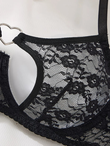 Elegant Design Bra And Panties Set with Unique Heart Buckle Comfortable Fashion Underwear Suitable for All Occasions