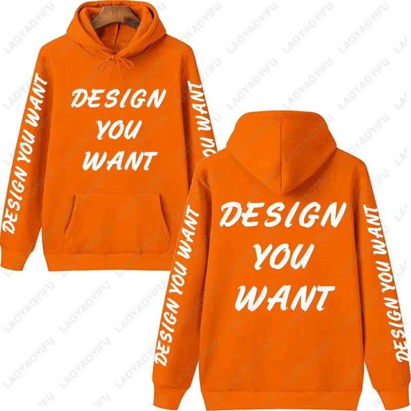 Customized Photo Personalized Hoodie Autumn Warming and Comfort Sweatshirt Unisex Casual Custom Printed Text DIY Hoodie Fashion