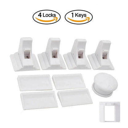 Magnetic Child Safety Lock Limiter Children Protection Baby Safety Lock Invisible Lock Kids Security Drawer Latch Cabinet Door