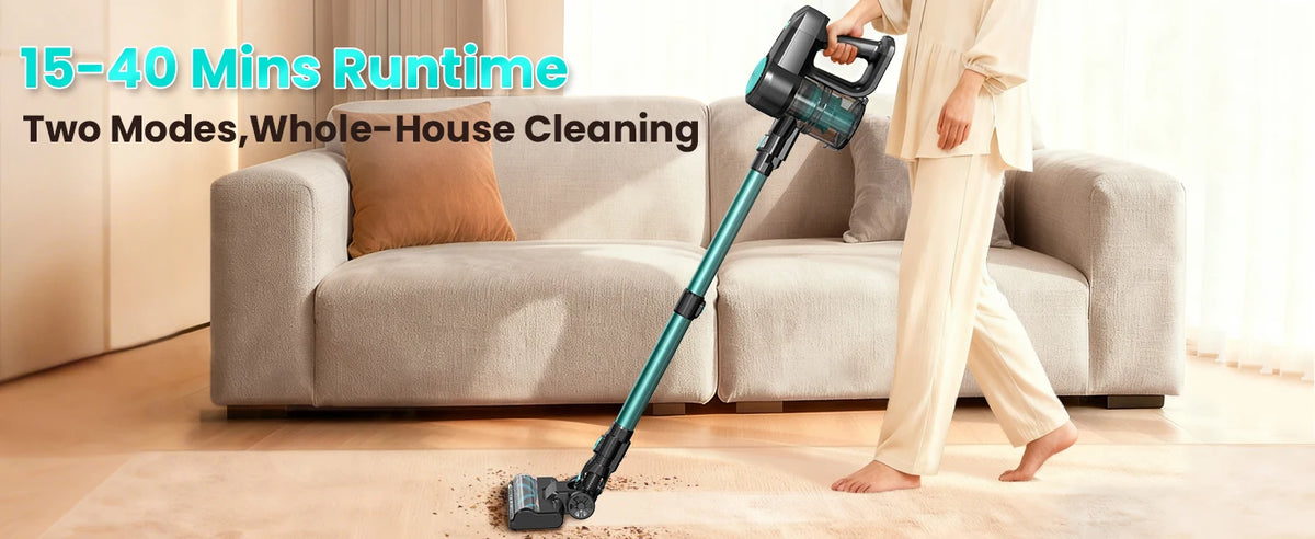 N3T Cordless Stick Vacuum 6 in 1 Handheld Vacuum Cleaner with LED Brush 40 Mins Runtime Self Standing for Pet Hair Hard Floor Carpet