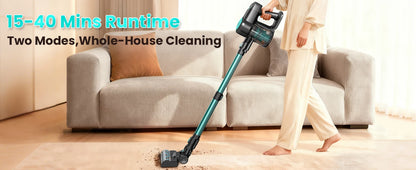 N3T Cordless Stick Vacuum 6 in 1 Handheld Vacuum Cleaner with LED Brush 40 Mins Runtime Self Standing for Pet Hair Hard Floor Carpet