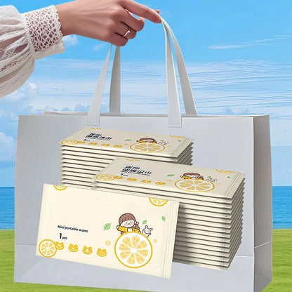 100/200 Portable Travel Wipes - Made of Non-Woven Fabric, a Must-Have for Camping and Outdoor Hygiene, Featuring Cartoon Designs and a Tissue Box, Suitable for Hiking, Picnics, and Travel, with Fun Packaging and Safe Packagin