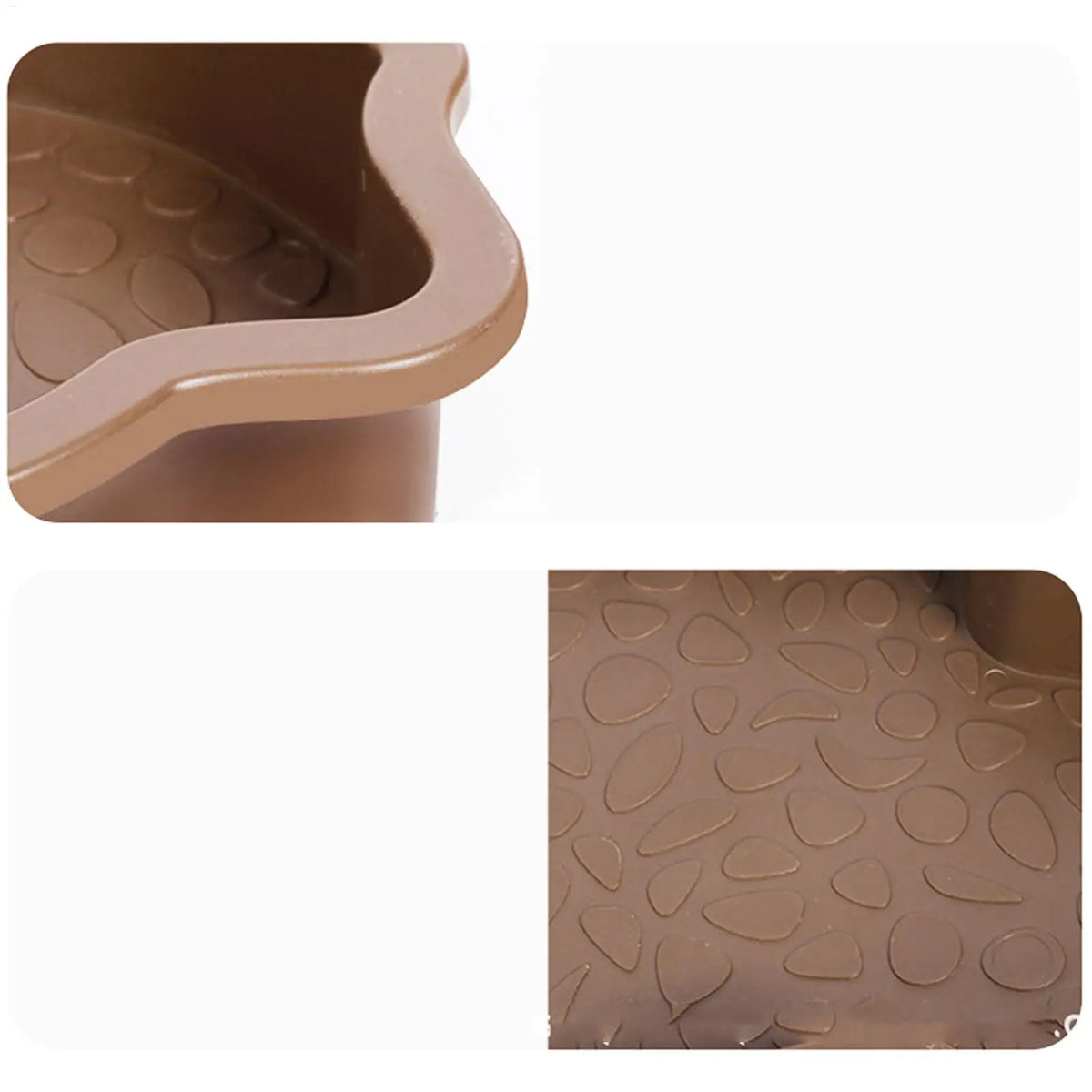 Reptile Bathing Pool with Ramp Turtle Soaking Tub Slip Proof Water Bowl for Tortoise Bearded Dragon Gecko Terrarium Decoration
