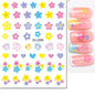 3d Nail Art Stickers Red Black White Love Hearts Stars Clouds French Full Tips Adhesive Nail Decals Slider For Manicure