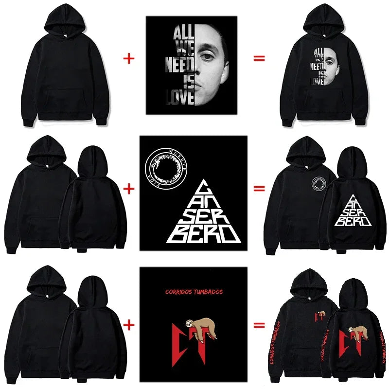 Men's and Women's Hooded Pullover, Customized Team Loose Casual Clothing, Fashionable and Personalized 100% Polyester,