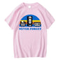 Never Forget Sarcastic Graphic Music Funny Printed Cotton Blend T-Shirt Men Loose Male Tshirt Casual Breathable Short Sleeve
