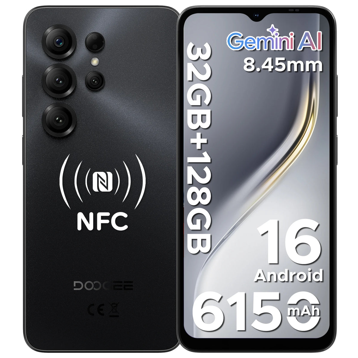 Global Version DOOGEE Note56X Pro Smartphone Android 16 Gemini AI 6.56'' Screen 6150mAh Battery Support Widevine L1 Mobile Phone