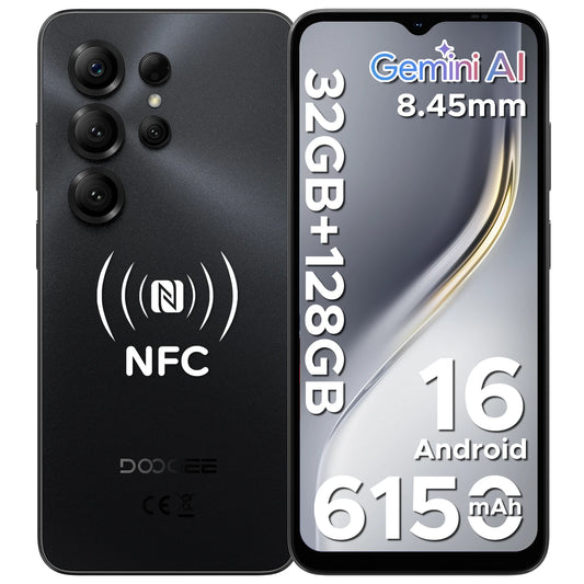 Global Version DOOGEE Note56X Pro Smartphone Android 16 Gemini AI 6.56'' Screen 6150mAh Battery Support Widevine L1 Mobile Phone
