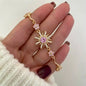 Dainty Flower Geometric Bracelet New High-End Minimalist Zircon Charm Blade Chain Women’s Bracelet Party Jewelry Gift