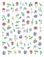 3d Nail Art Decals Elegant White RoyalBlue Roses Flowers Adhesive Sliders Nail Stickers Decoration For Nail Manicure