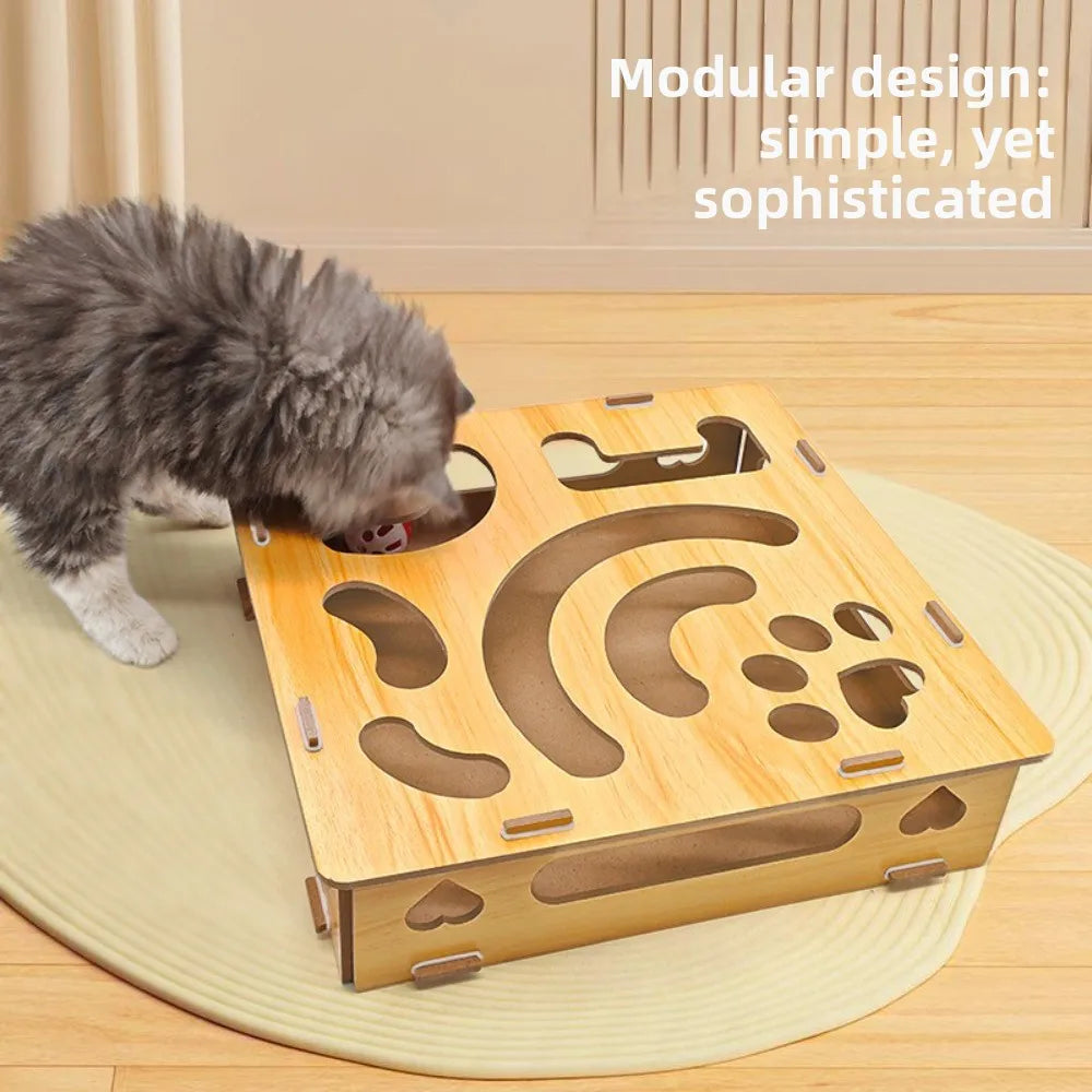 Durable With Bell Ball Cat Scratching Posts Interactive Maze Tunnel Interactive Cat Pet Entertainment Supplies for Kitten