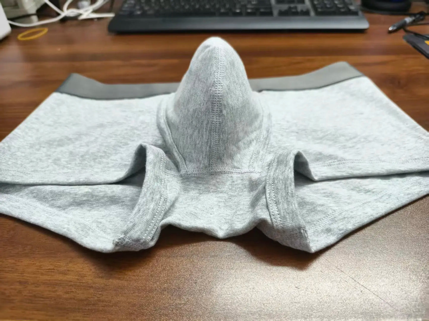 Cotton men's boxer briefs with large pockets, comfortable and hot-selling men's sexy underpants.