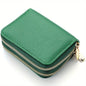 Women's Double Zipper Wallet Fashion Short Credit Card Holder with Large Capacity Coin Purse