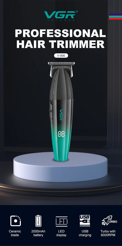 VGR Hair Clipper Cordless Hair Trimmer Professional Hair Cutting Machine Electric 9000 Rpm Haircut Clipper for Men V-003 V-906