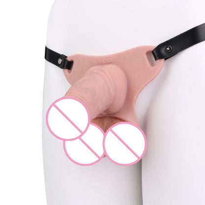 ANOSX Multi-styles Penis Sleeve Realistic Dildo Sheath Silicone Male Chastity Cage With Lockable Secure Chastity Belt BDSM Toy