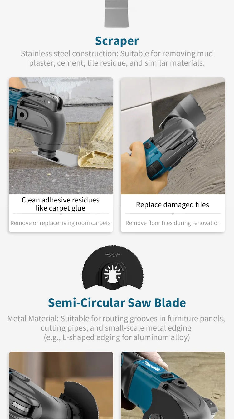 Trimming Cutter: 6-Gear Settings, 18/20V Li-Ion Battery, 340-326mm Length, Multi-Use for Sawing, Cutting, Shoveling For Makita 18v Battery