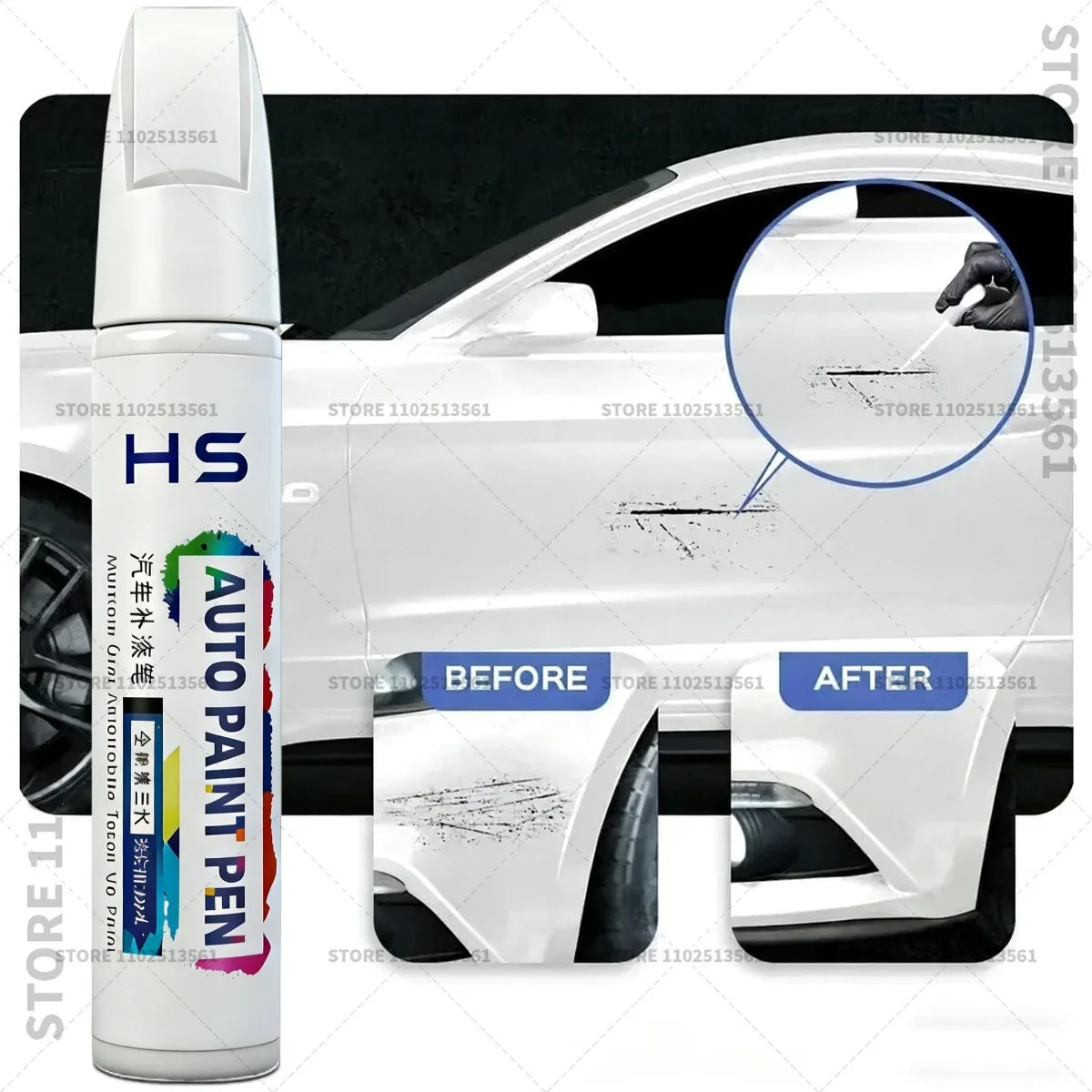 For MINI Black Pepper White lsland Blue Red Gold Green Grey Car Paint Repair Pen Touch Up Scratch Remover DIY Auto Accessories