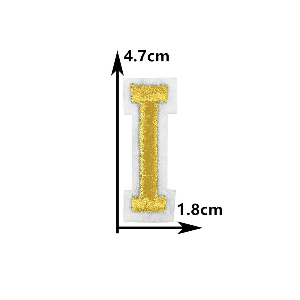 26 English gold letters Hot-melt adhesive ironing embroidery Patch DIY sewing decorative clothes patch