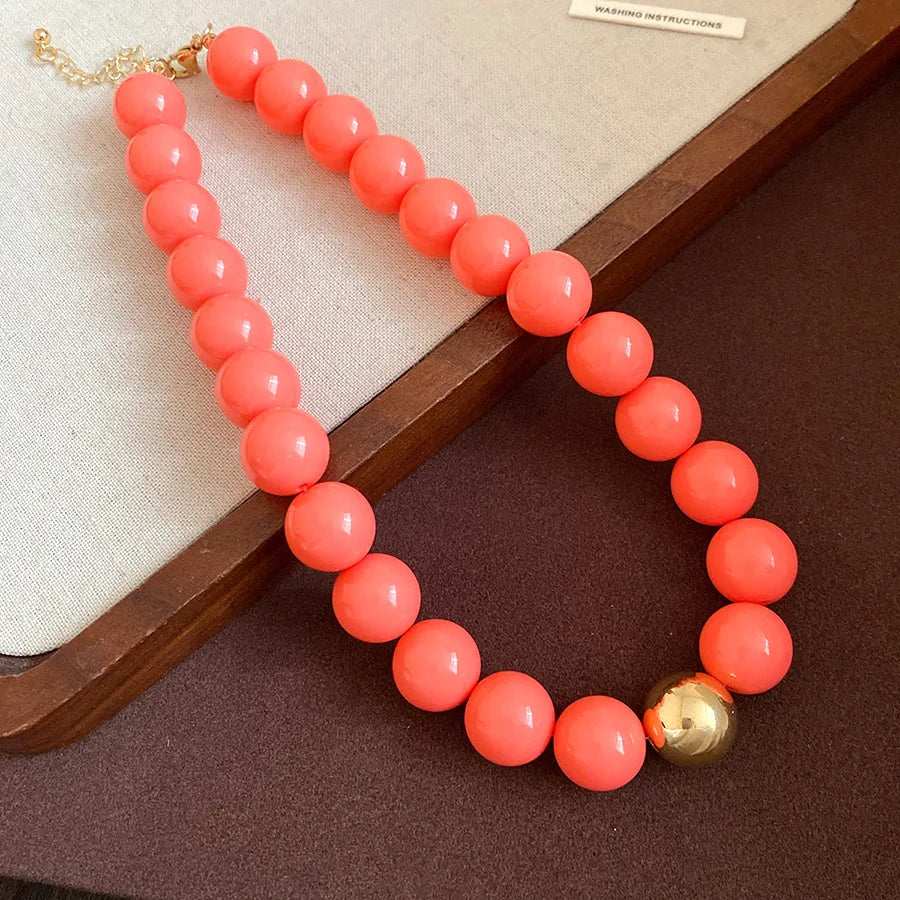 Multicolor Irregular Acrylic Beaded Bangles for Women Geometric Smudge String Bracelet Beach Vacation Style Couple Jewelry W