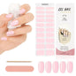 20/22Tips UV Semi cured Gel Nail Stickers Waterproof Long Lasting Full Gel Nail Wraps Press On Nail Decal DIY Manicure