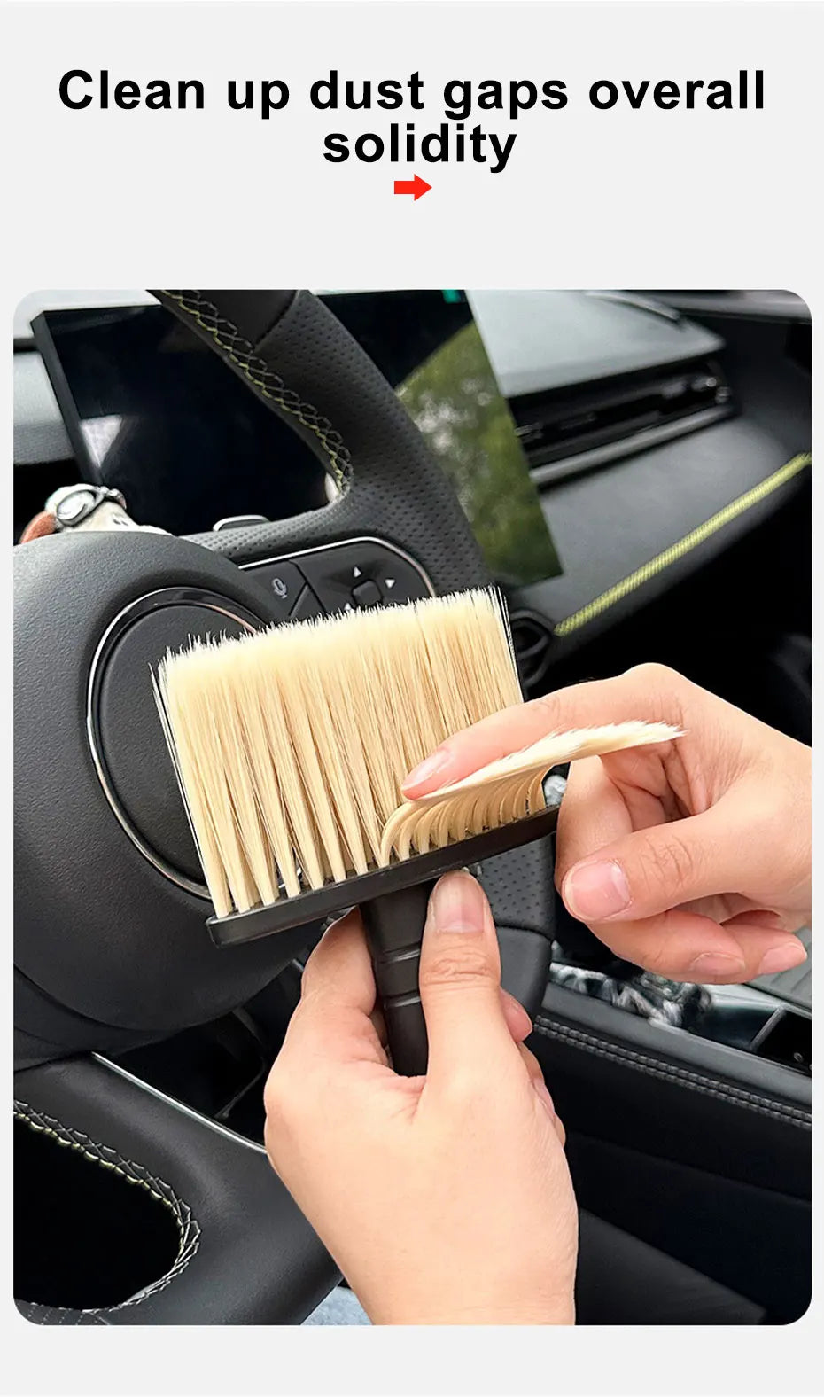 SEAMETAL Detailing Car Cleaning Brush Universal for Car Interior Cleaning Air Outlet Seat Gap Dashboard Soft Hair Clean Brushes