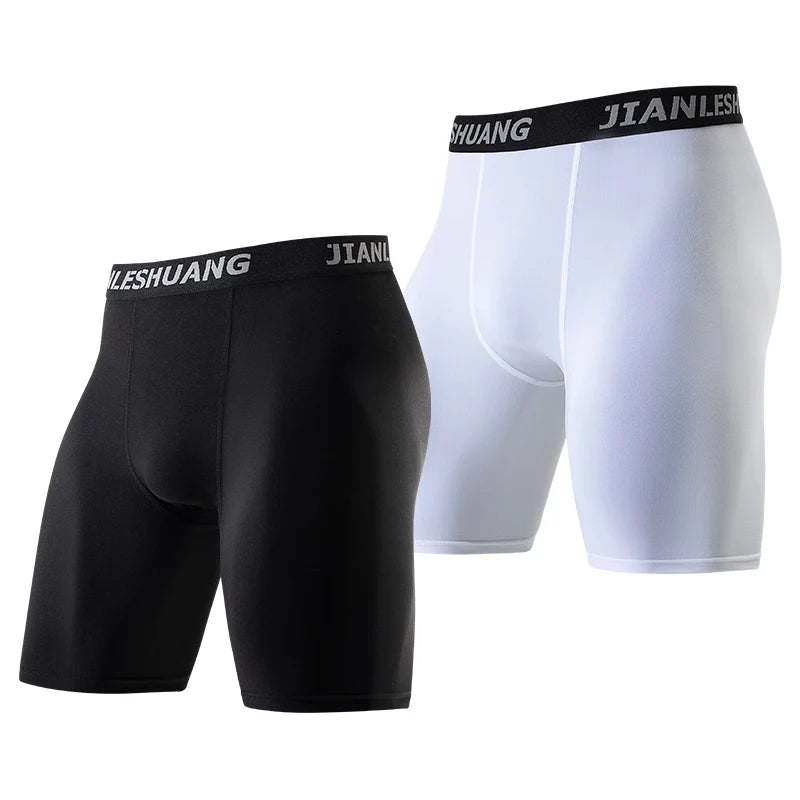 1/5 Pcs Men's Black And White Classic Cycling Long Underwear Multi-size Running Fitness Comprehensive Training Shorts Teenagers