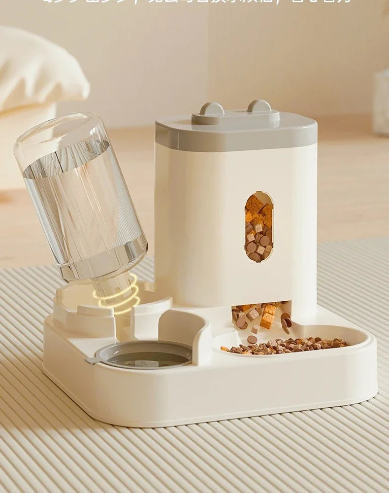 New Automatic 2 in 1  Feeder and Water Dispenser Pet Bowl  Food Bowl Feeding Watering Pet