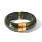 Yhpup 66mm Green Pink Brown Purple Acrylic Thick Bracelet Bangle for Women Stainless Steel Arrivals 2025 Wrist Jewelry Gift
