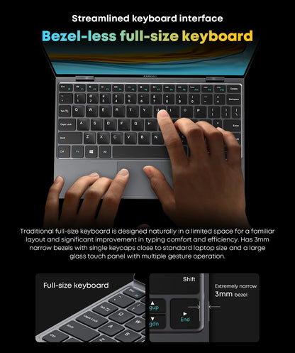 CHUWI MiniBook X Laptop Tablet PC 2 In 1 16GB 512G SSD Intel U300/N150 10.51 Inch FHD IPS Screen 1920*1200 Windows 11 Notebook